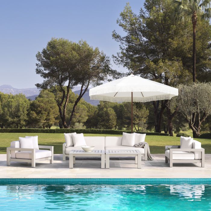 Antibes Vizon Rengi Bej Rengi Outdoor Kumaşlı Dış Mekan Koltuk Kanepe