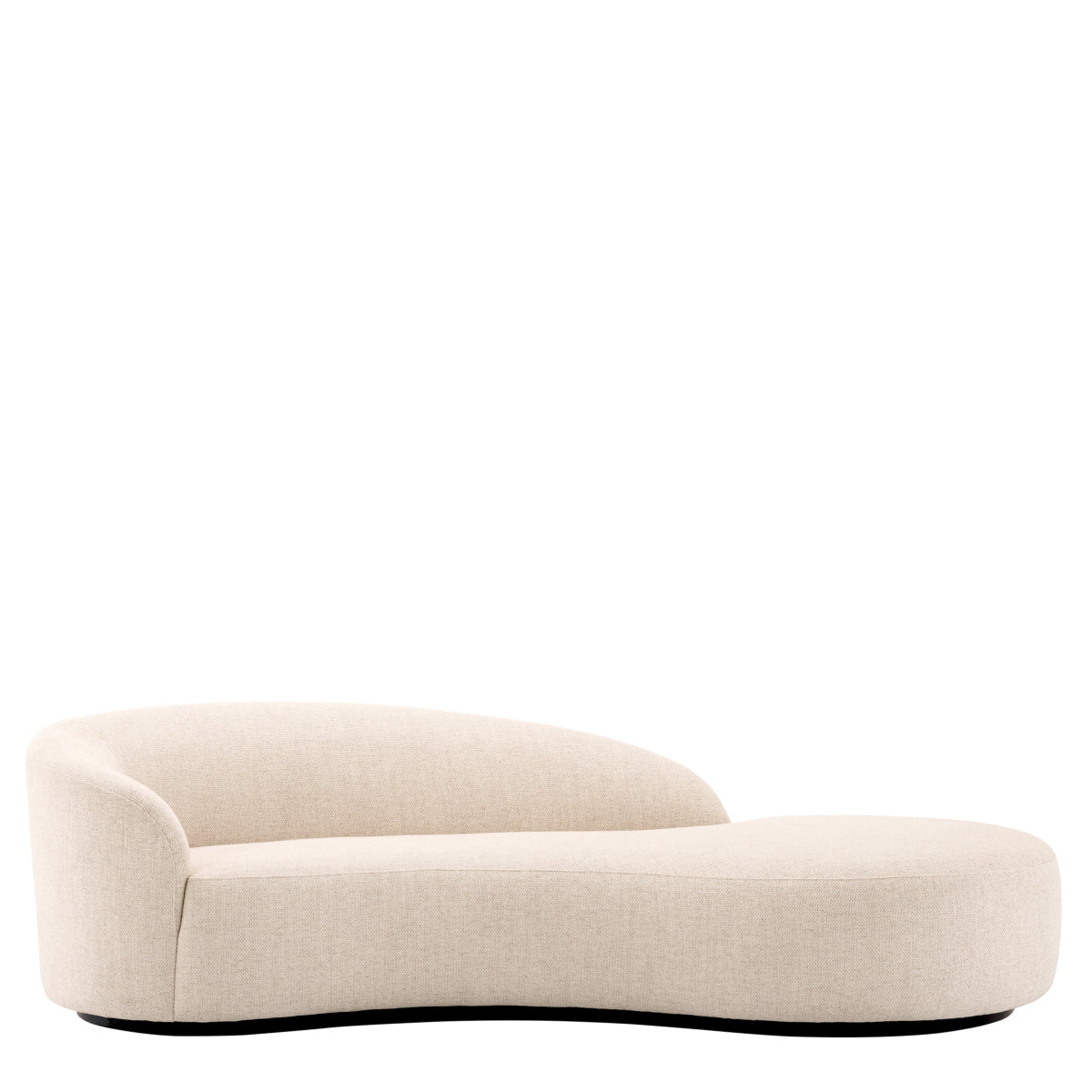 Bernd Krem Rengi Keten Kumaşlı Oval Formlu Fasulye Bean Kanepe Sofa