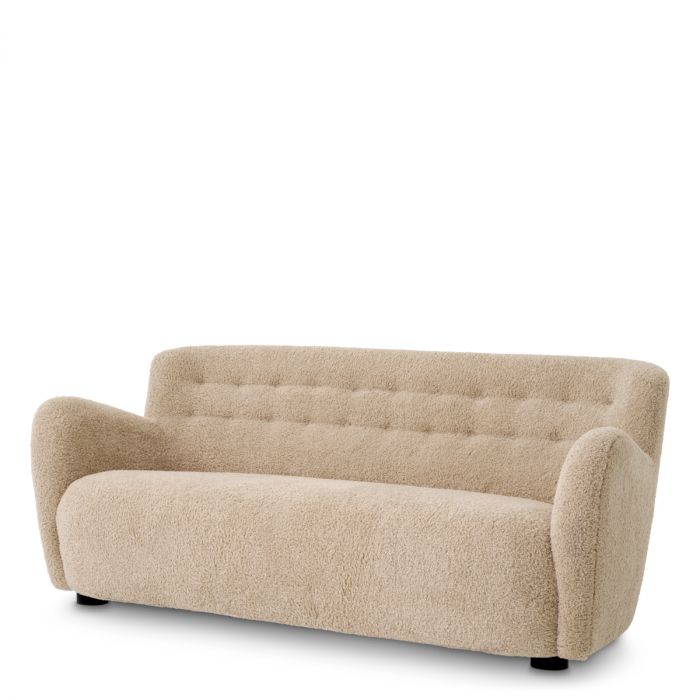 Bixby Teddy Bukle Kumaşlı Bal Köpüğü Rengi Kanepe Koltuk Sofa