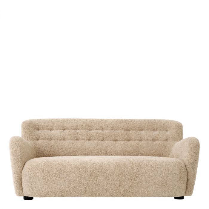 Bixby Teddy Bukle Kumaşlı Bal Köpüğü Rengi Kanepe Koltuk Sofa