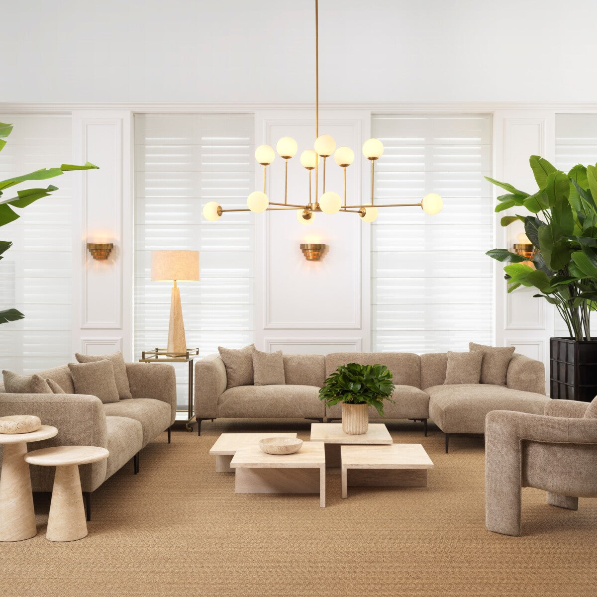 Frinze Siyah Metal Ayaklı Açık Kahverengi Keten Kumaşlı Rahat Oturumlu Modern Kanepe Sofa L Koltuk Kanepe