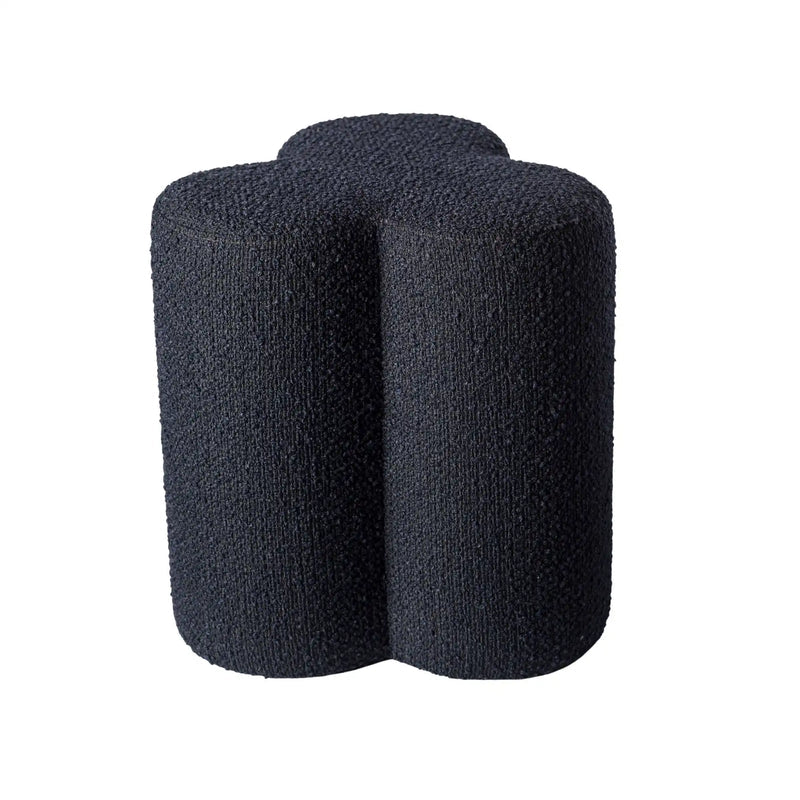 Clover lacivert teddy bukle kumaşlı bulut formlu yuvarlak puf