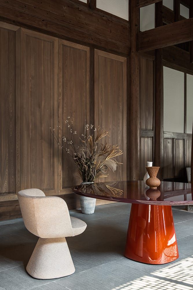 Flair Gri Keten Full Kumaşlı Konik Ayaklı Sandalye